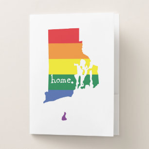 Gay Pride Home Rhode Island Pocket Folder