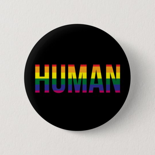 Gay Pride Human Pinback Button