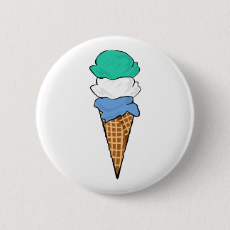 Gay Pride Ice Cream Button