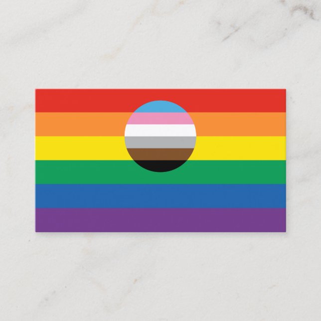 Gay Pride Inclusion Flag Business Card (Front)