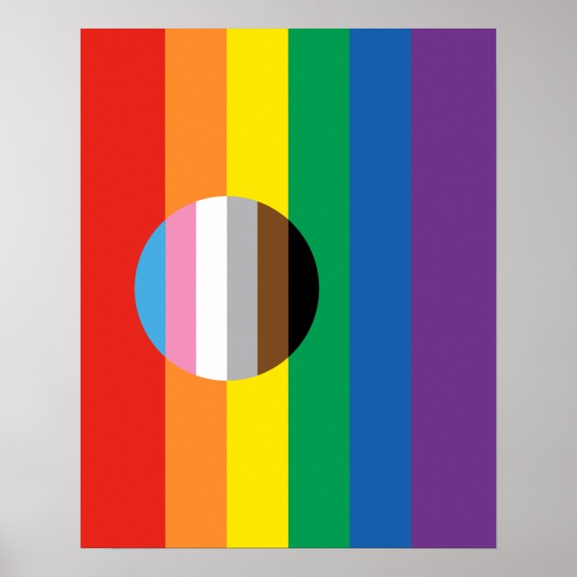 Gay Pride Inclusion Flag Poster (Front)