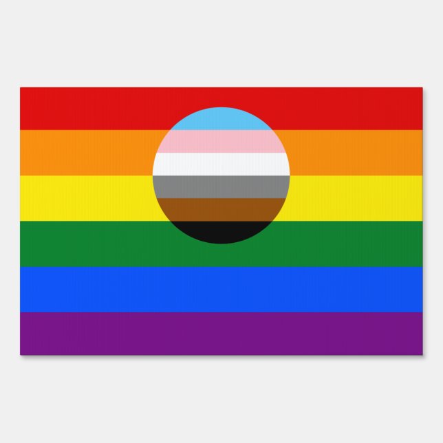 Gay Pride Inclusion Flag Sign (Front)