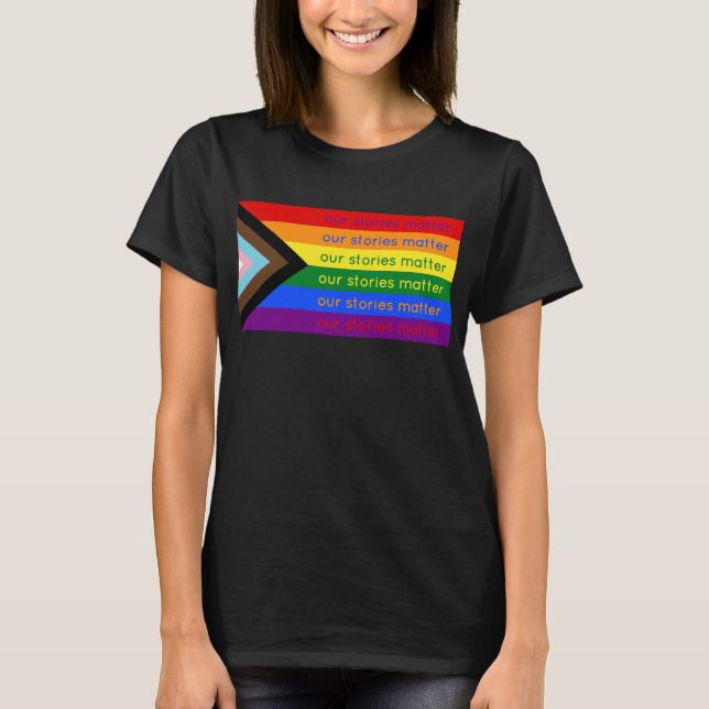 Gay Pride Intersection Rainbow Flag T-Shirt (Front)