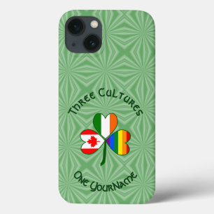 Gay Pride Ireland Canada Shamrock Flag Personalize iPhone 13 Case