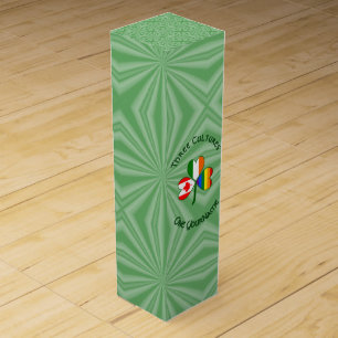 Gay Pride Ireland Canada Shamrock Flag Personalize Wine Box