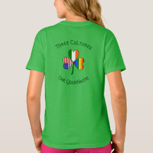 Gay Pride Ireland USA Shamrock Flag Personalized T-Shirt