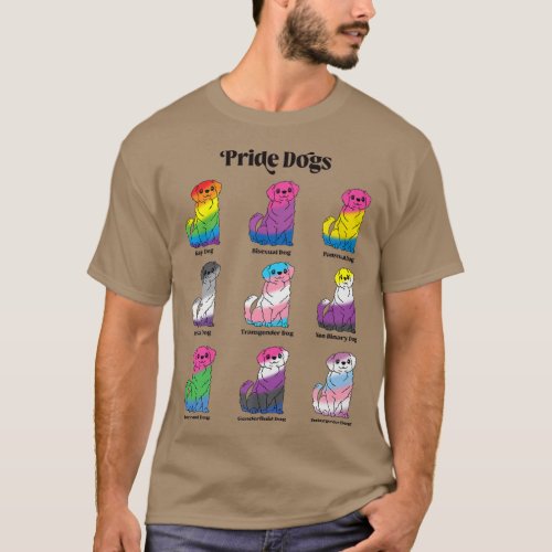 Gay Pride Kawaii Dog Anime LGBTQ Genderfluid Trans T_Shirt