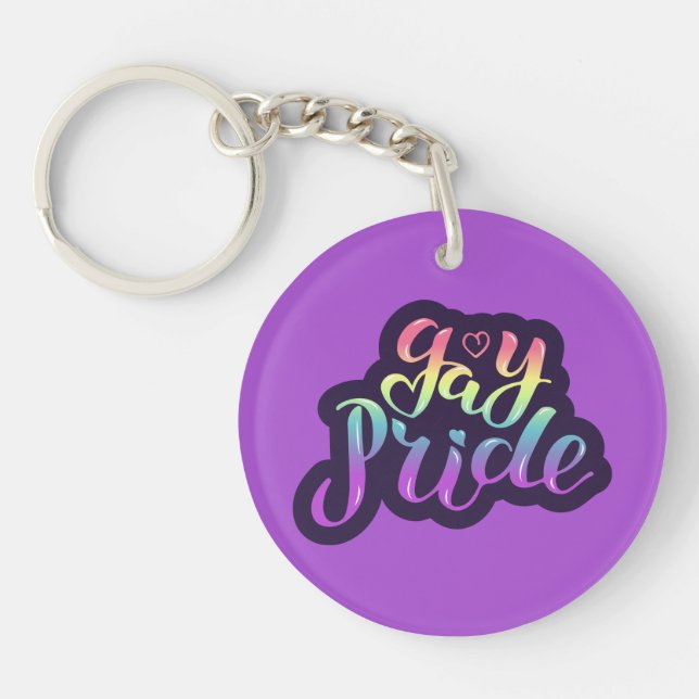 Gay Pride Keychain (Front)