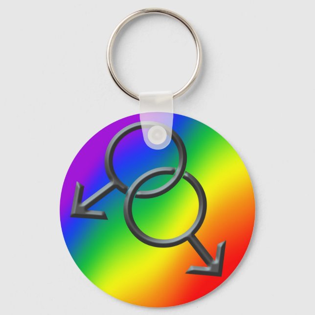 Gay Pride Keychain Rainbow Love Keychains Gifts (Front)