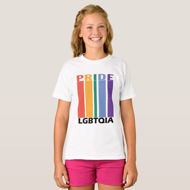 Gay Pride LBGTQIA Rainbow 1 T-Shirt (Front Full)