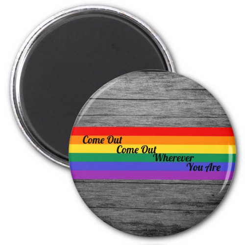Gay Pride LGBT Come Out Rainbow Flag Love Wins Magnet