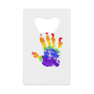 Gay Pride LGBT Lesbian Rainbow Flag Credit Card Bottle Opener
