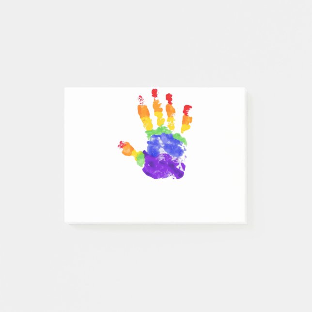Gay Pride LGBT Lesbian Rainbow Flag Post-it Notes (Front)