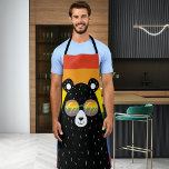 Gay Pride LGBT Rainbow Bear In Glasses Apron<br><div class="desc">Gay Pride LGBT Rainbow black bear in glasses apron from Ricaso</div>