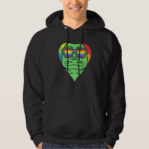 Gay Pride LGBT Rainbow - Crocodile - LGBT Heart An Hoodie