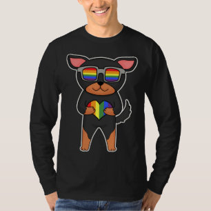 Gay Pride LGBT Rainbow  Dog Breed Lancashire  LGBT T-Shirt