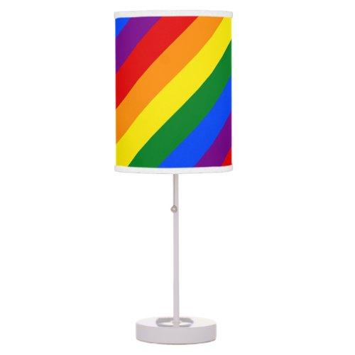 Gay Pride LGBT Rainbow Flag Colors Home Room Decor Table Lamp