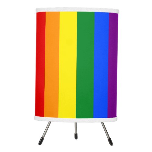 Gay Pride LGBT Rainbow Flag Colors Home Room Decor Tripod Lamp