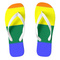 Gay Pride LGBT Rainbow Flag Flip Flops