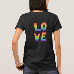 Gay Pride LGBT rainbow flag Love is Love LGBTQ T-Shirt