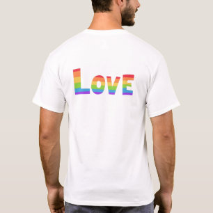 Gay Pride LGBT rainbow flag Love is Love LGBTQ T-Shirt