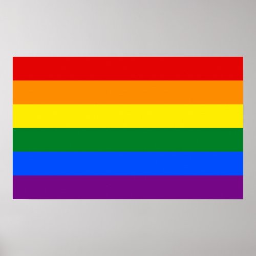 Gay Pride LGBT Rainbow Flag Poster