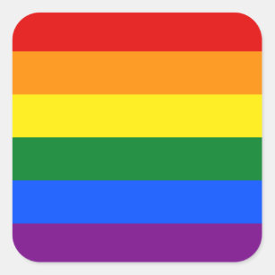 Gay Pride LGBT Rainbow Flag Square Sticker