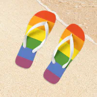 Rainbow Flip Flops