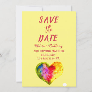 Gay Pride LGBT Rainbow Marriage Wedding Invitation