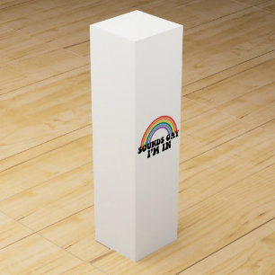 Gay Pride LGBT Rainbow Sounds Gay I'm In Wine Box