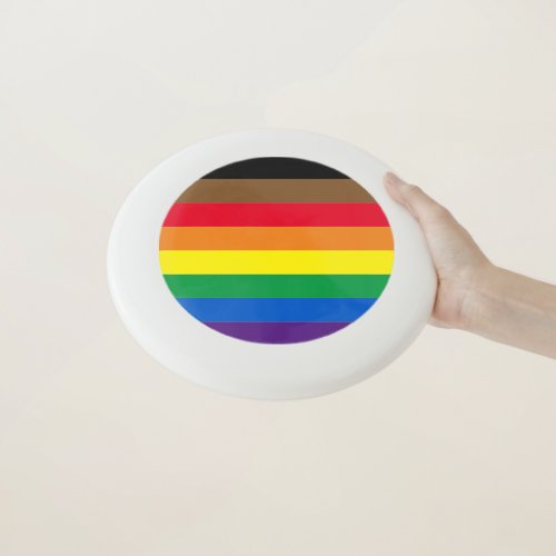 Gay Pride lgbtq diversity inclusive rainbow flag Wham_O Frisbee