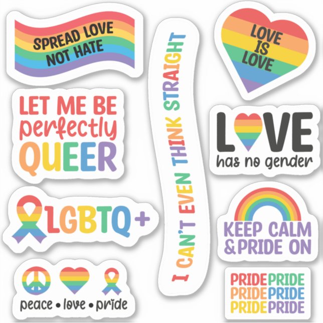 Gay Pride LGBTQ+ Month Bundle Sticker (Front)