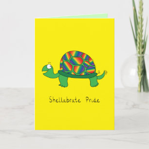 Gay Pride LGBTQ Turtle Tortoise Card