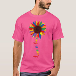 Gay Pride LGBTQ Vintage Flower Rainbow LGBT Love I T-Shirt