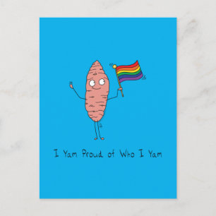 Gay Pride LGBTQ Yam I am Proud Postcard
