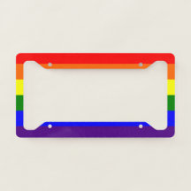 Gay Pride License Plate Frame