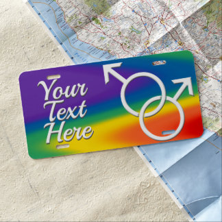 Gay Pride License Plate Personalize GBLT Plates