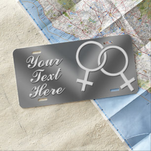 Gay Pride License Plate Personalize Lesbian Plates
