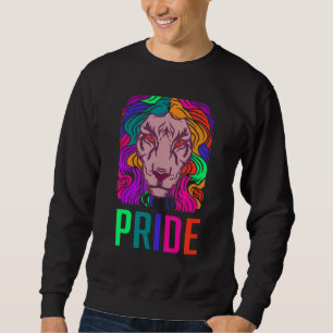 Gay Pride Lion LGBTQ Rainbow Lesbian Men Women Sweatshirt