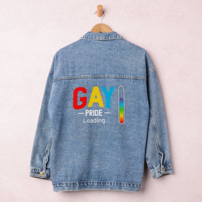 Gay Pride Loading LGBT Month Transgender Denim Jacket (Hangar)