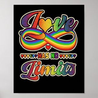 Gay Pride Love Has No Limits Saying Infinity LGBTQ Poster
