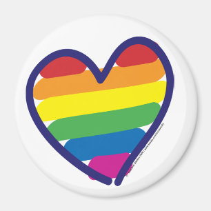 Gay Pride Love Heart Magnet