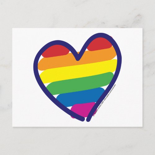 Gay Pride Love Heart Postcard