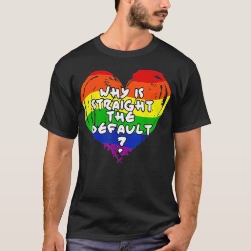 Gay Pride Love Rainbow Flag Heart LGBTQ Cool LGBT  T_Shirt