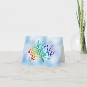 Gay Pride Love Yourself Greeting Card