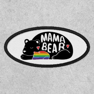 Gay Pride Mama Bear and Baby Bear Patch