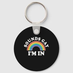 Gay Pride Men Women LGBT Rainbow Sounds Gay Keychain