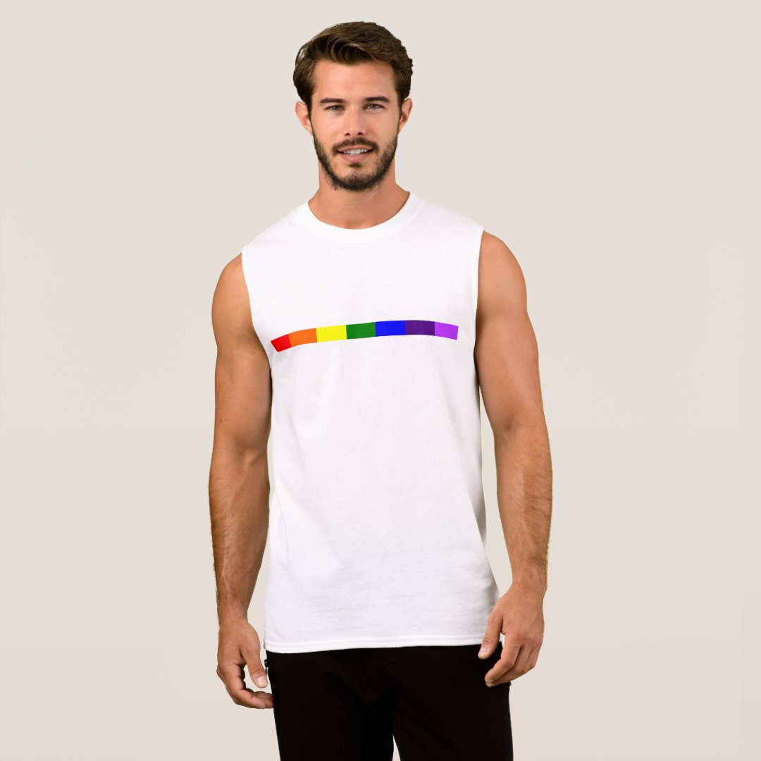 Gay Pride Men's Sleeveless T-Shirt | Zazzle