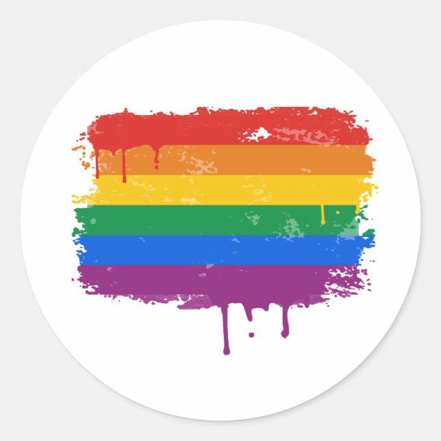 Gay Pride Merchandise Classic Round Sticker (Front)