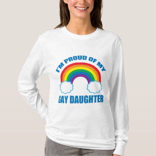 Gay Pride Mom I'm Proud of My Daughter Rainbow T-Shirt